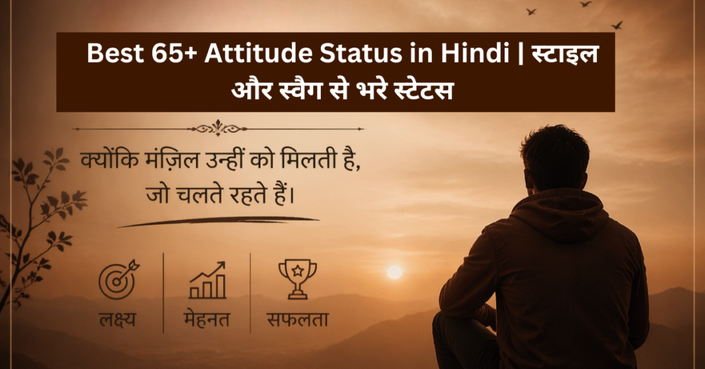 Best 65+ Attitude Status in Hindi | स्टाइल और स्वैग से भरे स्टेटस