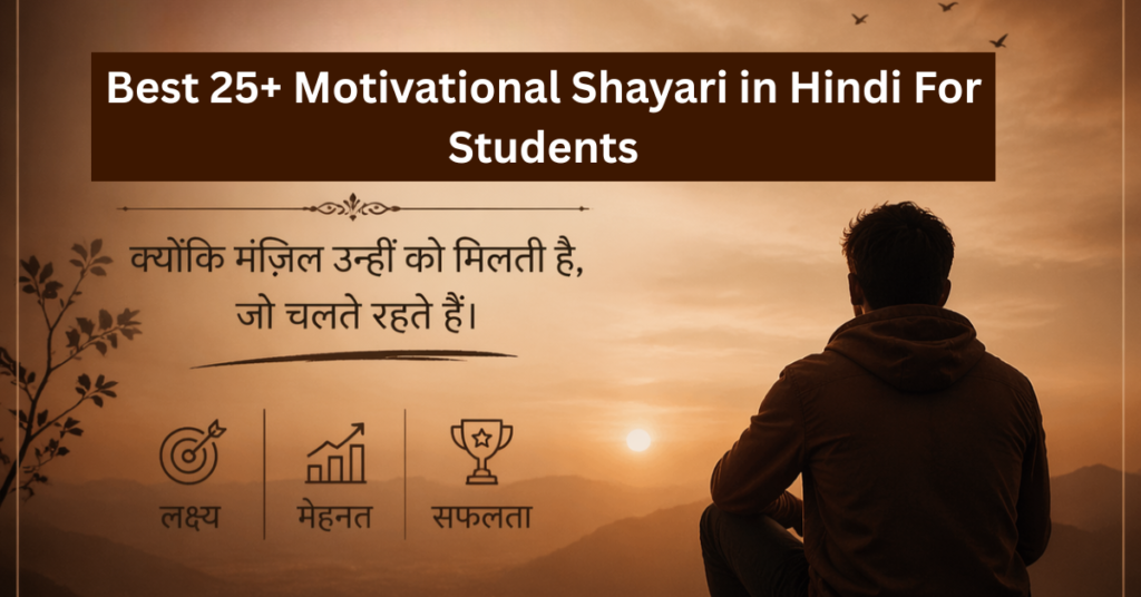 Best 25+ Motivational Shayari in Hindi For Students