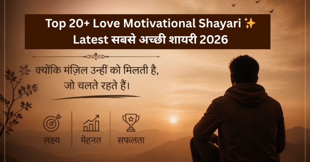 Top 20+ Love Motivational Shayari ✨ | Latest सबसे अच्छी शायरी 2026