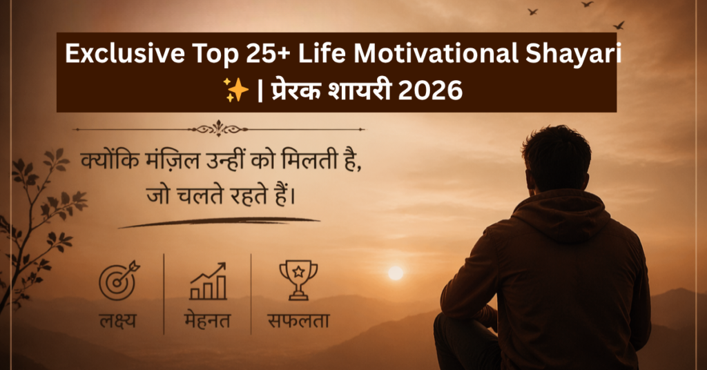 Exclusive Top 25+ Life Motivational Shayari ✨ | प्रेरक शायरी 2026