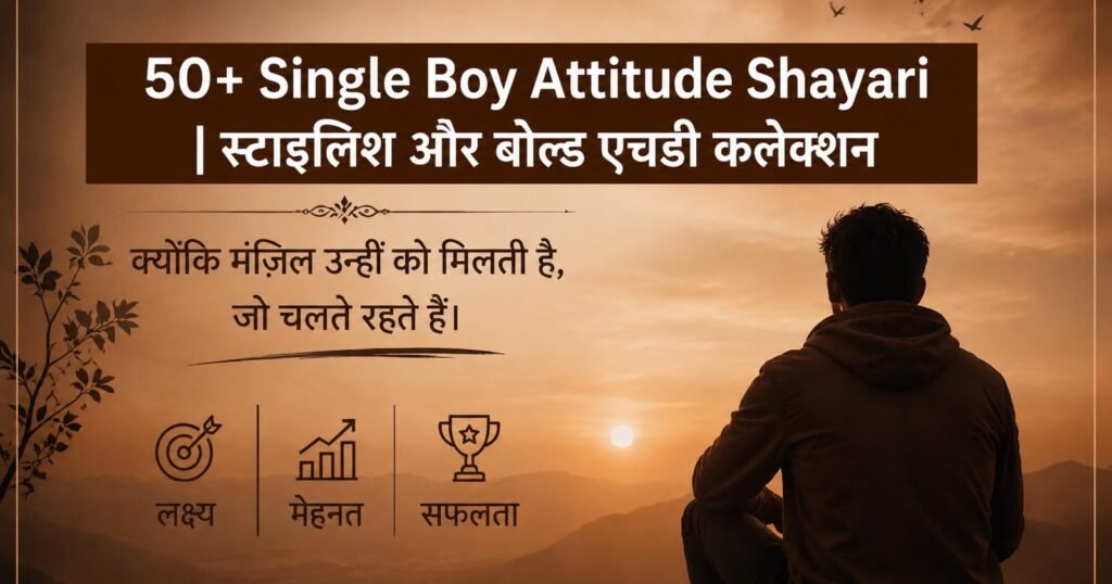 50+ Single Boy Attitude Shayari | स्टाइलिश और बोल्ड एचडी कलेक्शन